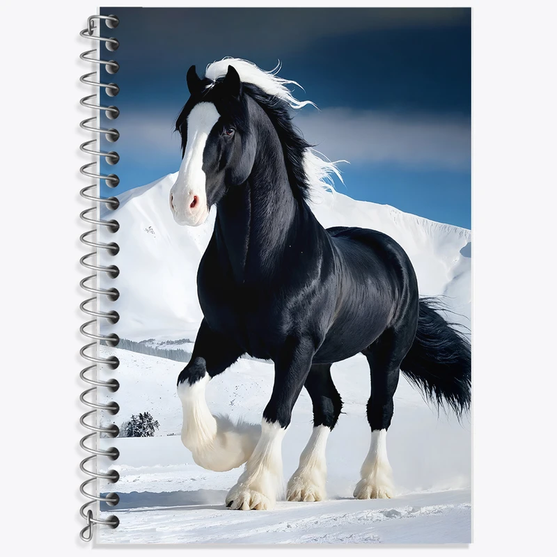 دفتر زبان 50 برگ خندالو مدل دو خط طرح اسب کد F5324