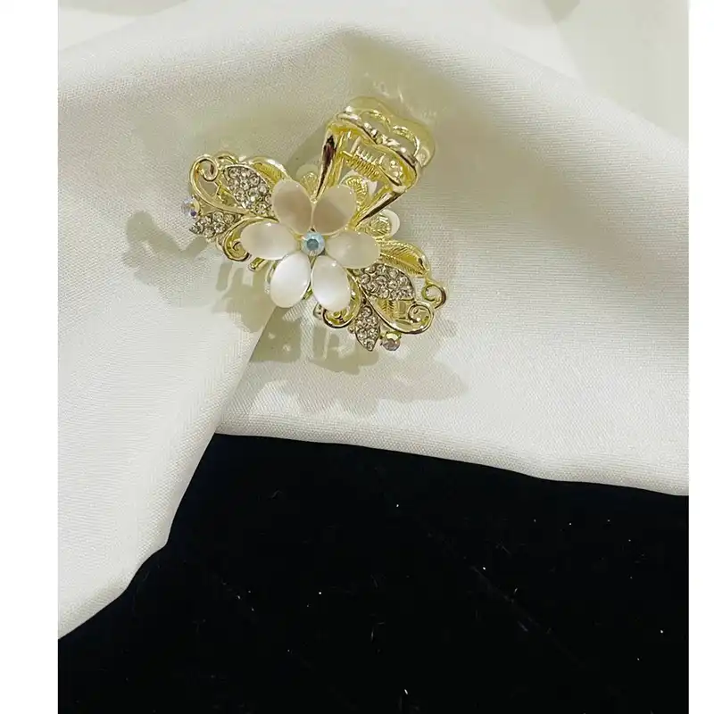 کلیپس مو زنانه زایا مدل گل صدفی کد 08007