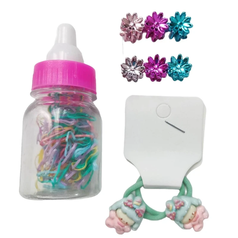 ست کش مو و کلیپس دخترانه مدل نقلی بسته ۲۰۰ عددی