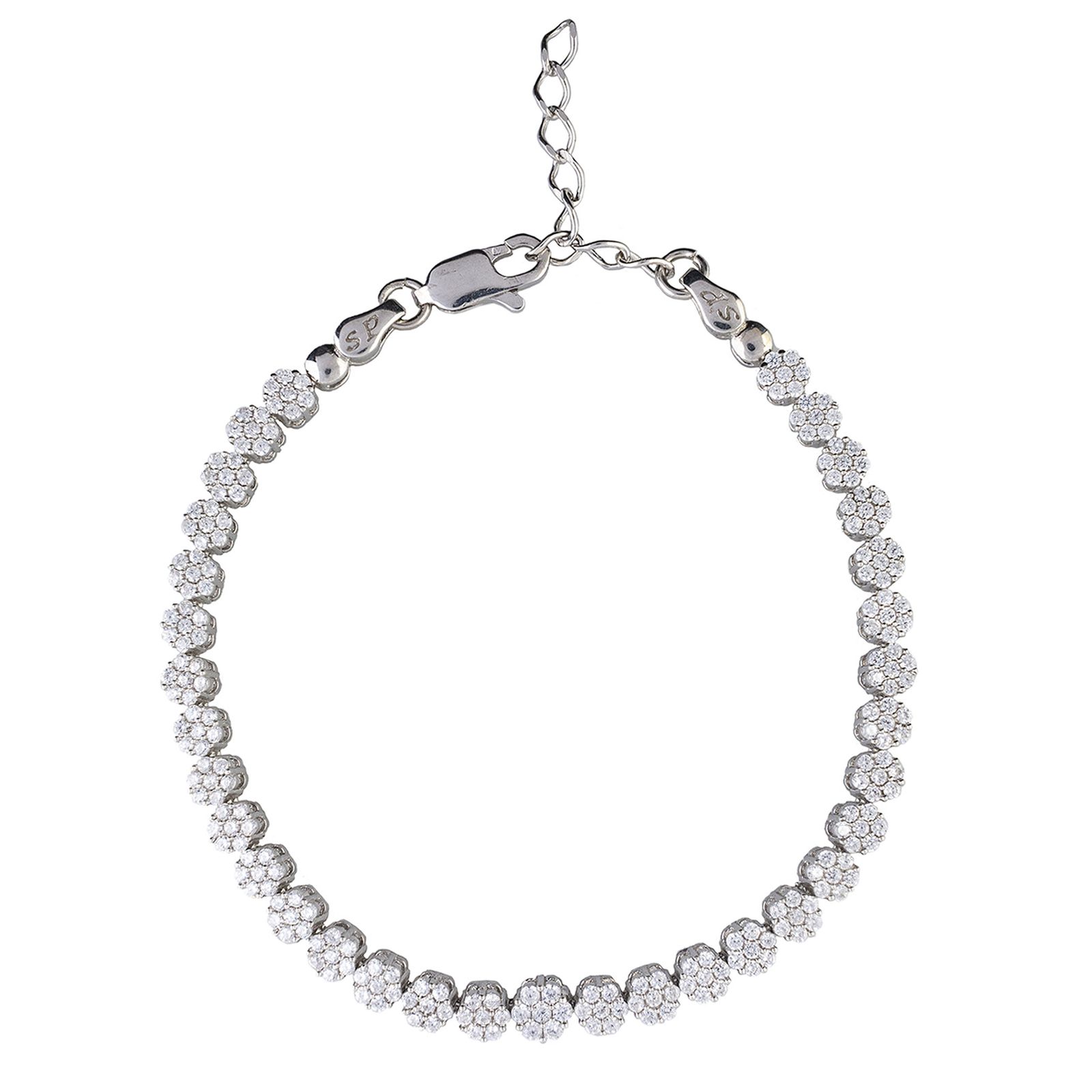 دستبند نقره زنانه مدل فلاور AMT-D035 -  - 1