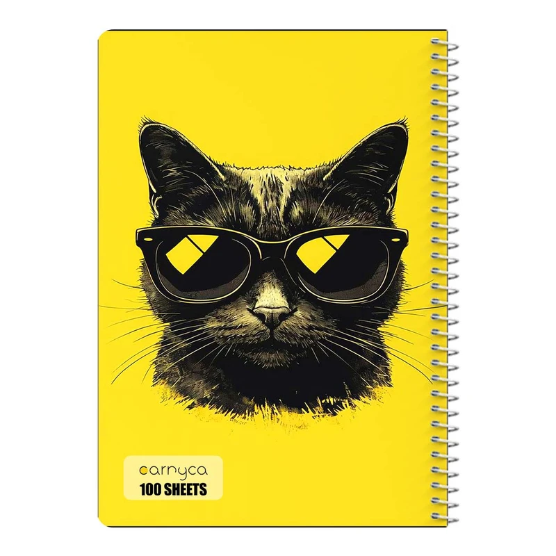 دفتر مشق 100 برگ سیمی کارنیکا طرح گربه Cat کد 30859