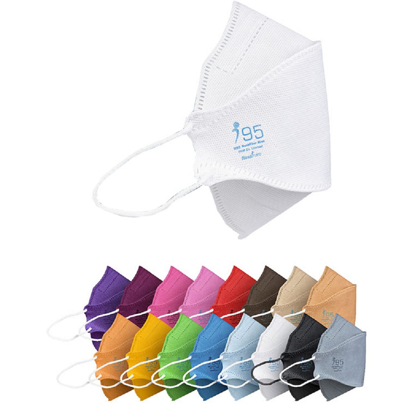 ماسک تنفسی ریما مدل سه بعدی نوجوان N95 نانو کد RainBow_MF95 بسته 25 عددی