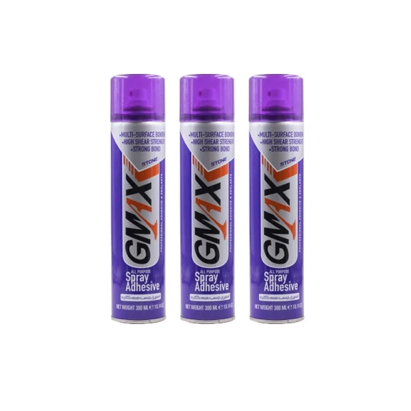 اسپری چسب همه کاره جی مکس مدل G-A300 حجم 300 میلی لیتر مجموعه سه عددی