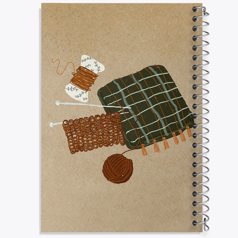 دفتر نقاشی 50 برگ خندالو طرح بافتنی کد F2793