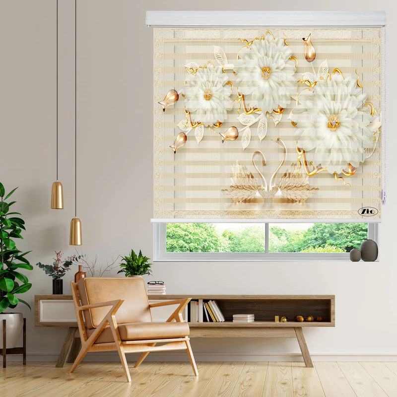 پرده زبرا زیو مدل 3D-1165 سایز 100x150 سانتی متر