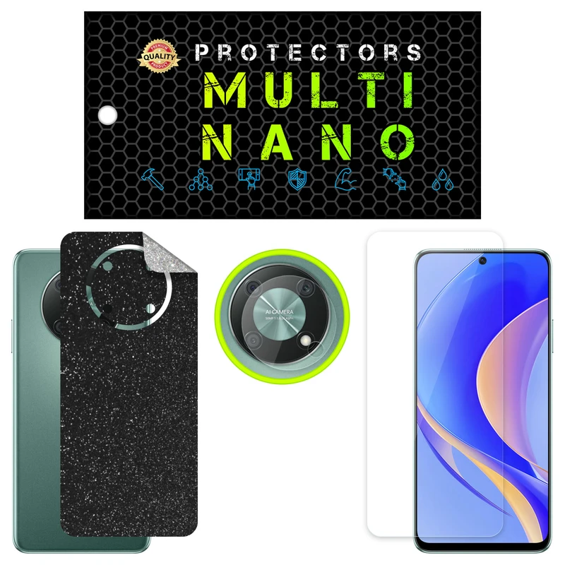 محافظ صفحه نمایش مولتی نانو مدل X-SLFG مناسب برای گوشی موبایل هوآوی Nova Y90 به همراه برچسب پوششی و محافظ لنز دوربین