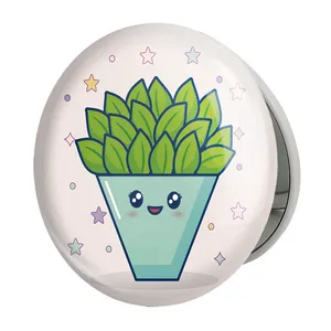 آینه جیبی خندالو طرح کاکتوس مدل تاشو کد 5293 