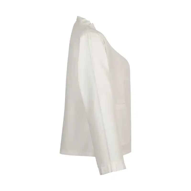 کت زنانه افراتین مدل چیندار کد 9578 رنگ شیری