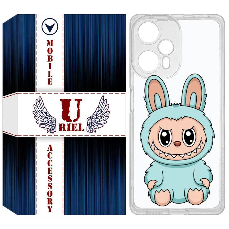 کاور یوریل مدل Clear کد 144 طرح لبوبو مناسب برای گوشی موبایل شیائومی Poco F5