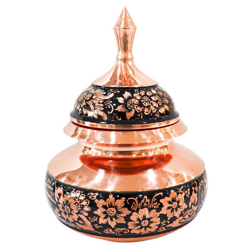 قندان مسی مدل الماس تراش طرح خاص کد Internal18p13