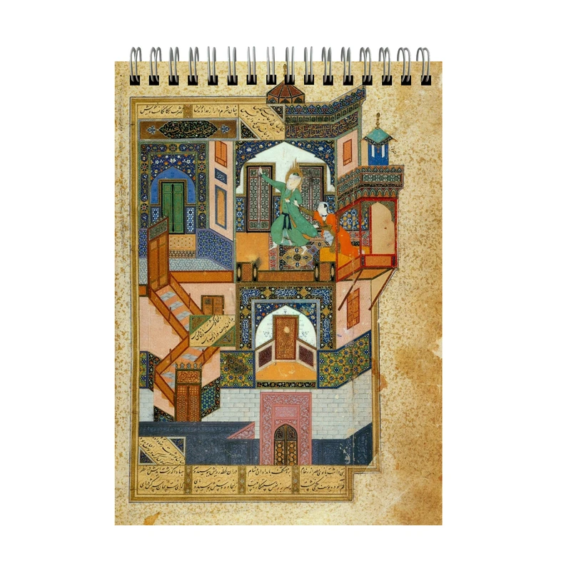 دفتر طراحی 60 برگ نگارگری یوسف و زلیخا کد a5-18