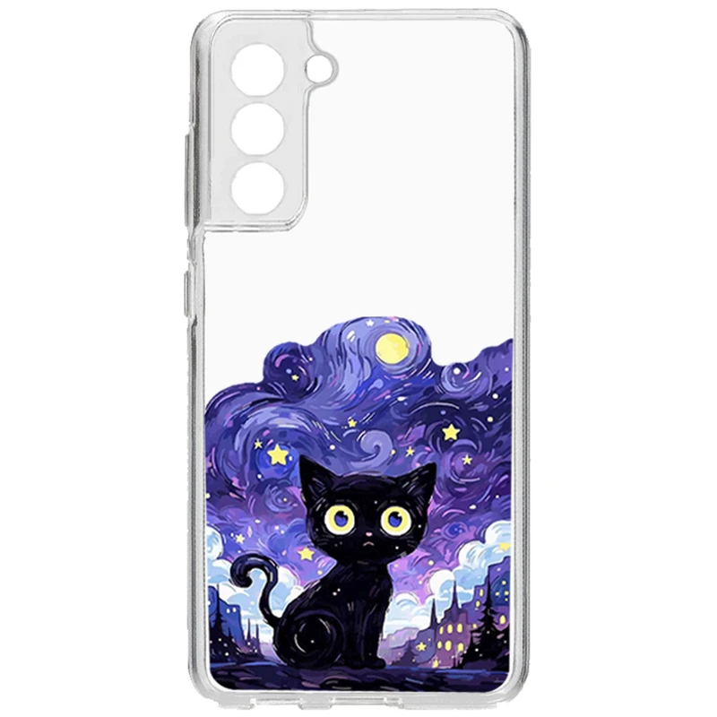 کاور طرح Purple Cats  مناسب برای گوشی موبایل سامسونگ Galaxy S21 Fe  
