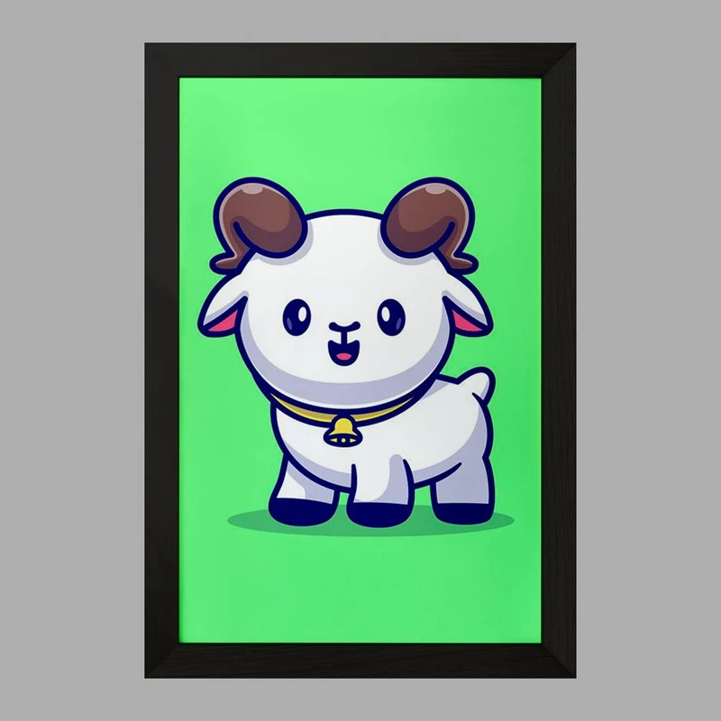 تابلو خندالو مدل حیوانات بامزه قوچ بز کد 29663