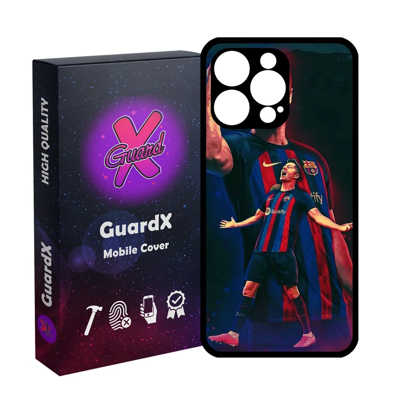کاور گارد ایکس طرح روبرت لواندوفسکی مدل Glass10817 مناسب برای گوشی موبایل اپل iPhone 15 Pro Max