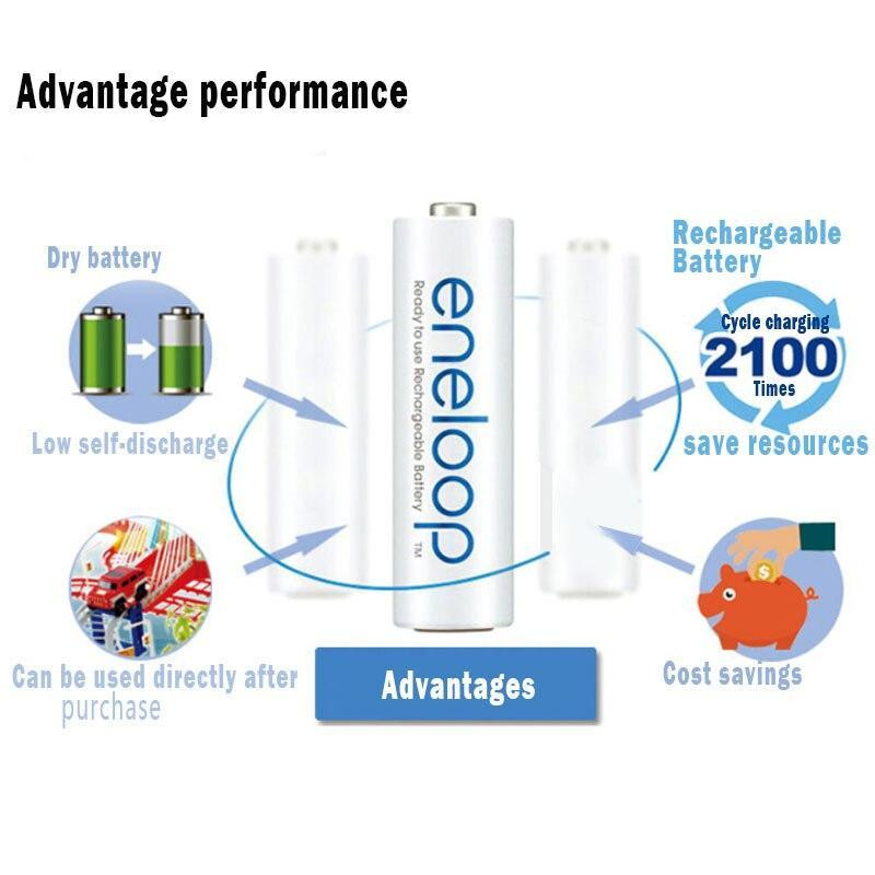 باتری نیم قلمی قابل شارژ پاناسونیک مدل eneloop/BK-4MCCE(HR03) بسته 4 عددی