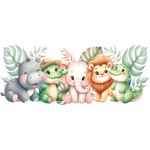 استیکر دیواری کودک راتیانا مدل animal group 2