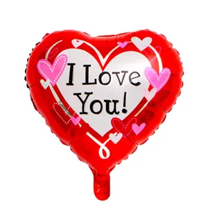 بادکنک فویلی مدل قلب طرح I Love You