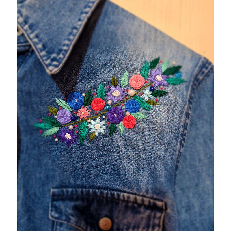 کت زنانه مدل جین گلدوزی و جواهردوزی شده