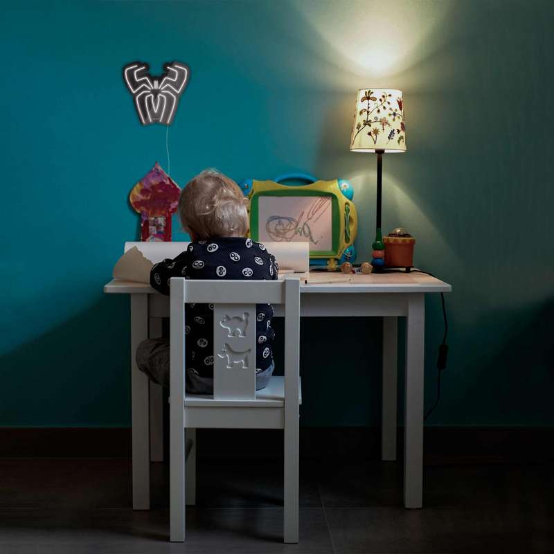 چراغ دیواری نئون دیزاین مدل Spider-BL_WHT