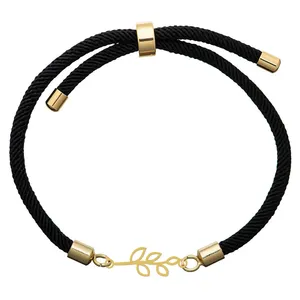 دستبند بندی زنانه هایکا مدل شاخه برگ کد d.ha474