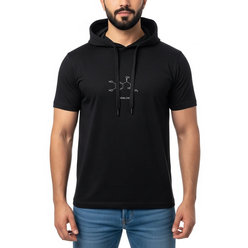 تی‌شرت کلاه‌دار آستین کوتاه مردانه مدل 14040406