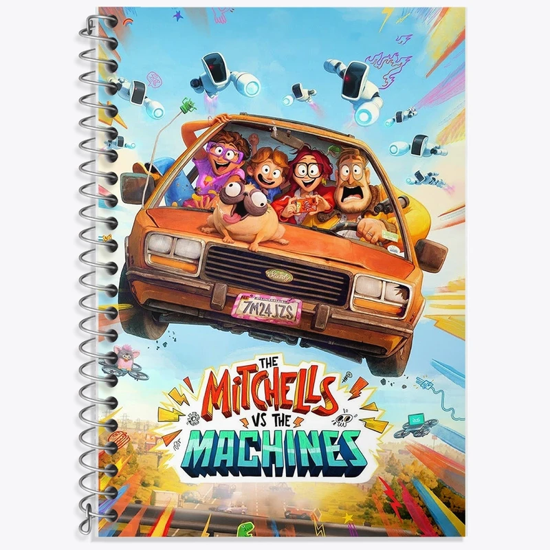 دفتر لغت 50 برگ خندالو طرح میچل ها علیه ماشین ها کد F2226