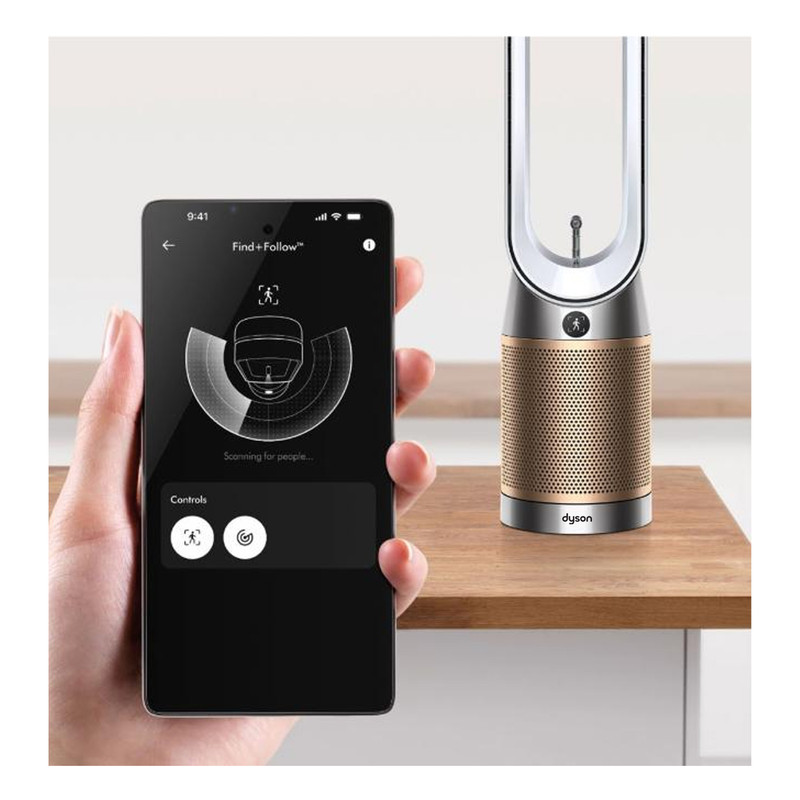 دستگاه تصفیه‌کننده هوا خانگی سه مرحله‌ای دایسون مدل Find+Follow Purifier Cool TP14