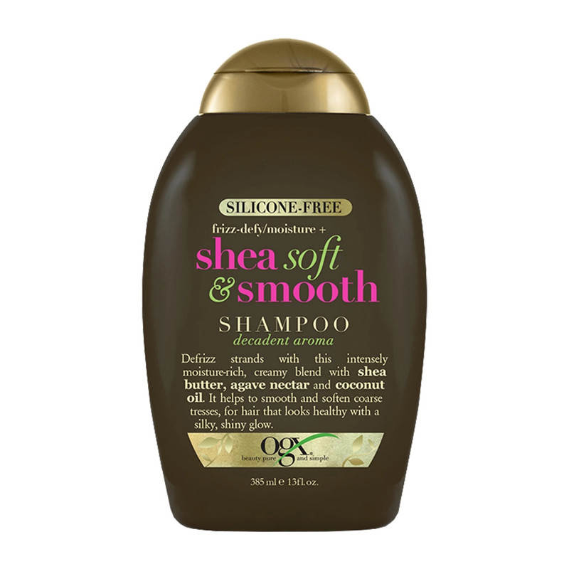 شامپو تقویت کننده مو او جی ایکس مدل Shea Soft & Smooth حجم 385 میلی لیتر