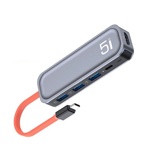 هاب 5 پورت USB-C راک مدل TR16