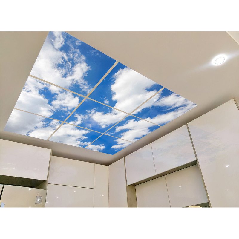 تایل سقفی آسمان مجازی مدل SK-425-3x3 سایز 60x60 مجموعه نه عددی
