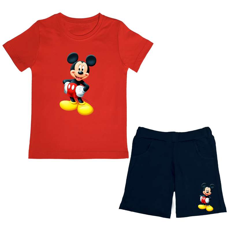 ست تی شرت و شلوارک پسرانه مدل mickey mouseRD