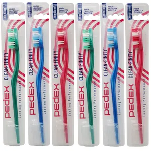 مسواک پدکس مدل فینیتی با برس متوسط بسته 6 عددی