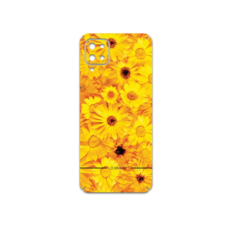 برچسب پوششی ماهوت مدل Yellow-Flower مناسب برای گوشی موبایل سامسونگ Galaxy A12