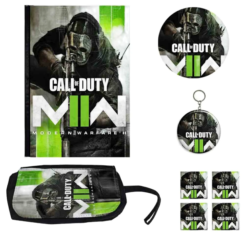 بسته لوازم تحریر مدل کال اف دیوتی طرح call of duty کد 6 بسته 8 عددي