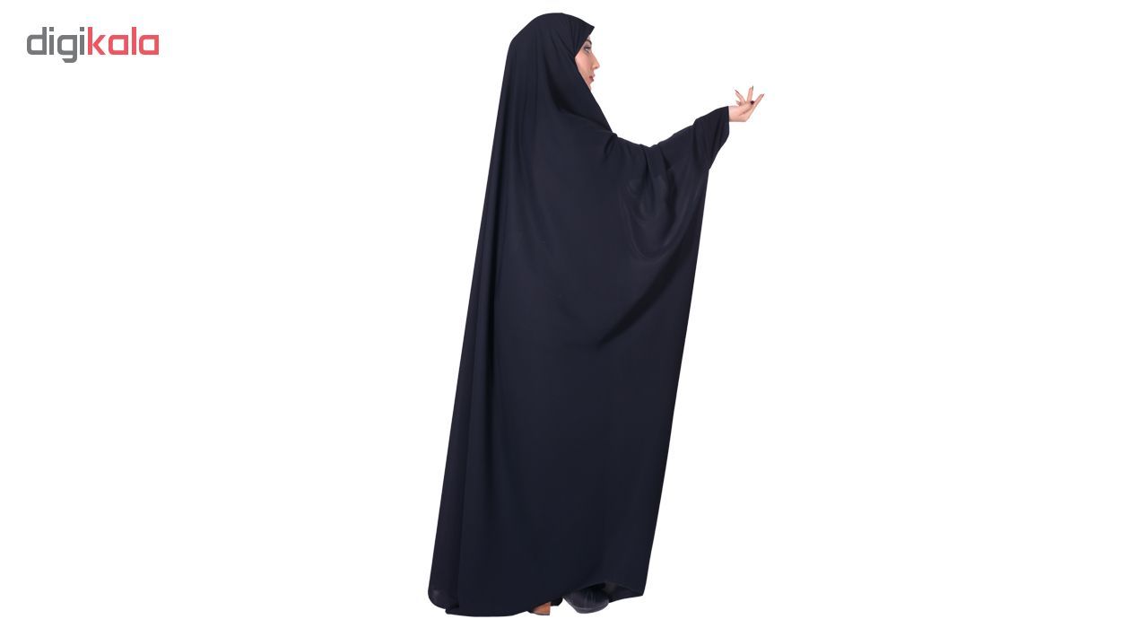 چادر بحرینی شهر حجاب مدل کرپ حریرالاسود کد 8071 -  - 5