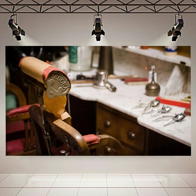 پوستر پارچه ای طرح آرایشگاه مردانه کد AR19260