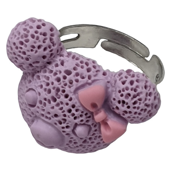 انگشتر دخترانه مدل خرسی کد 006