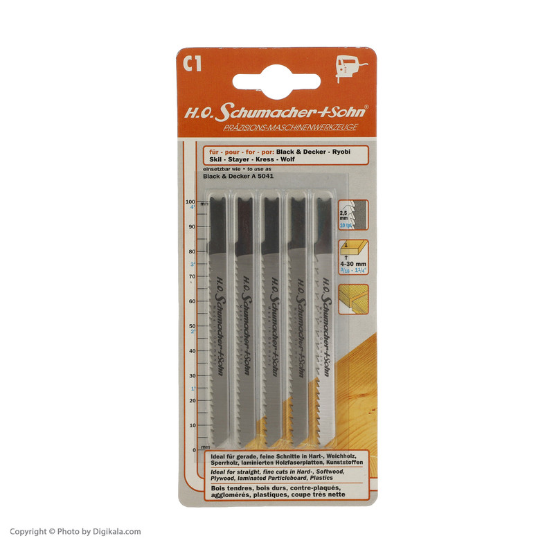 تیغه اره عمودبر اچ او شوماخر + سون مدل C1 بسته 5 عددی تیغه اره عمودبر اچ او شوماخر + سون مدل C1 بسته 5 عددی