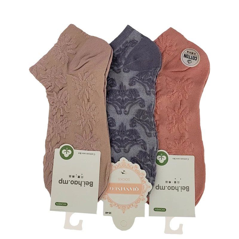 جوراب ساق کوتاه زنانه مدل 11-01205 بسته 3 عددی