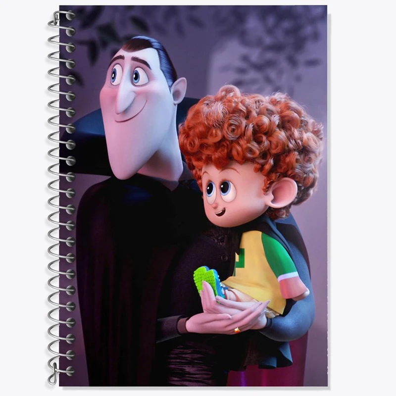 دفتر زبان 50 برگ خندالو مدل دو خط طرح هتل ترانسیلوانیا Hotel Transylvania کد 3749