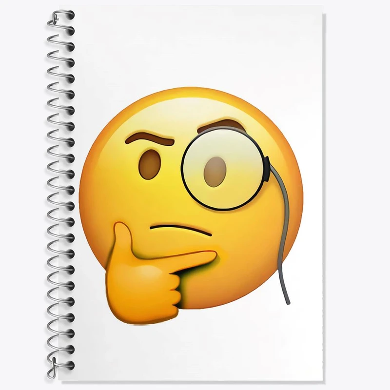 دفتر زبان 50 برگ خندالو مدل دو خط طرح ایموجی کد 24677