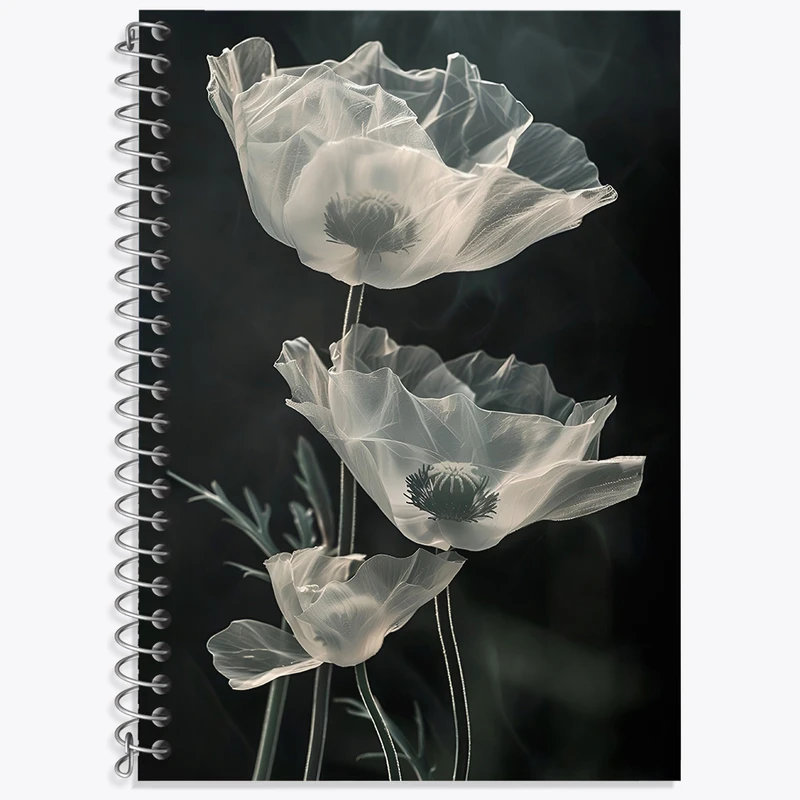 دفتر زبان 50 برگ خندالو مدل دو خط طرح گل کد N5870