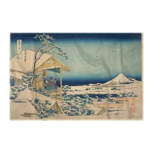 کاغذ کادو ترمه طراحان ایده مدل صبح بعد از برف از هوکوسای کد art0260 