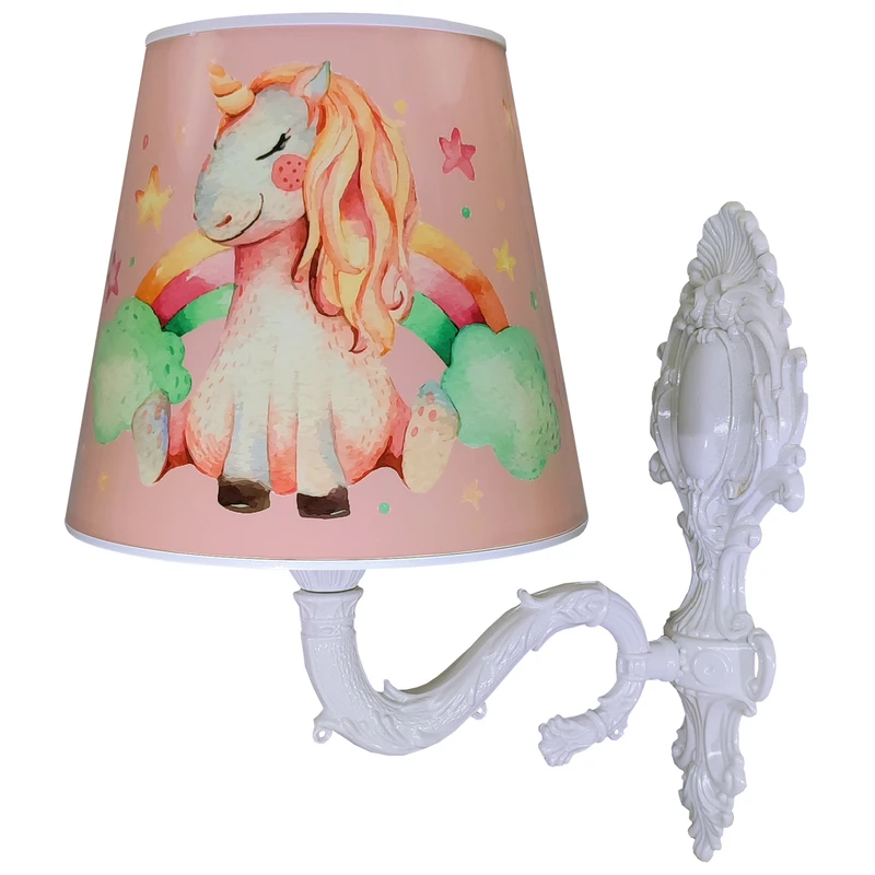 چراغ خواب اتاق کودک مدل اسب تک شاخ و رنگین کمان 