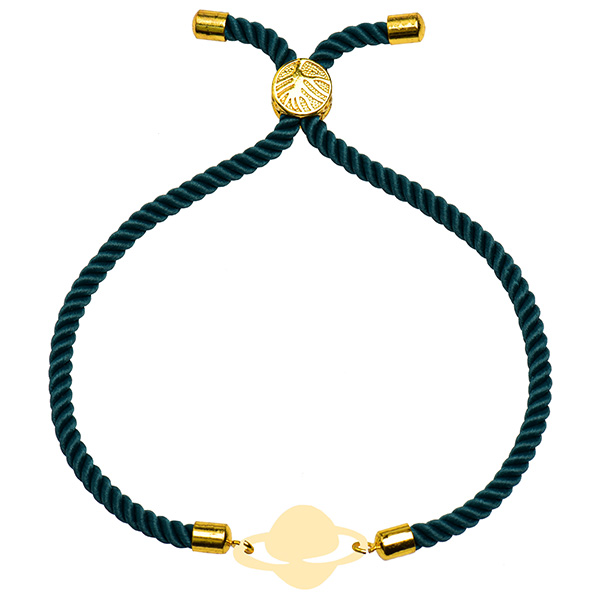 دستبند طلا 18 عیار دخترانه کرابو طرح زحل مدل Krd1798