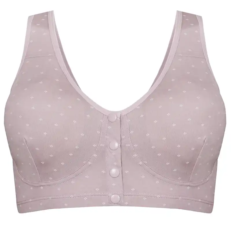 سوتین شیردهی ماییلدا مدل پددار بدون فنر دکمه ای کد 4476 رنگ کالباسی