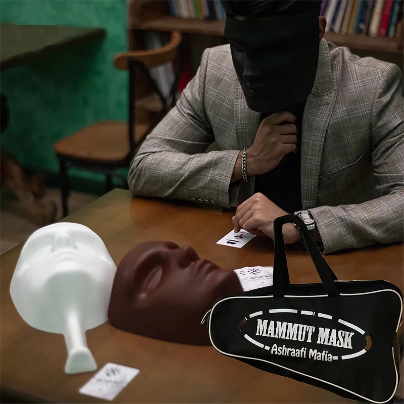 عکس شماره 19 : ماسک ایفای نقش اشرافی مدل مافیا بسته 12 عددی به همراه کیف