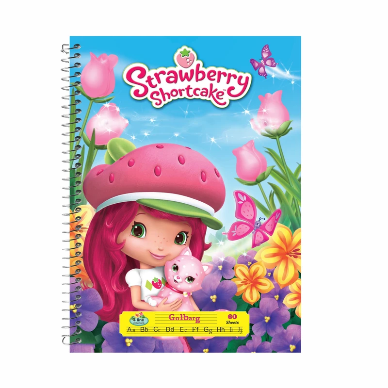 دفتر زبان 60 برگ گلبرگ طرح دختر توت فرنگی کد 60582