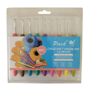 قلاب بافتنی مدل دسته ژله ای کد 9pcs مجموعه 9 عددی