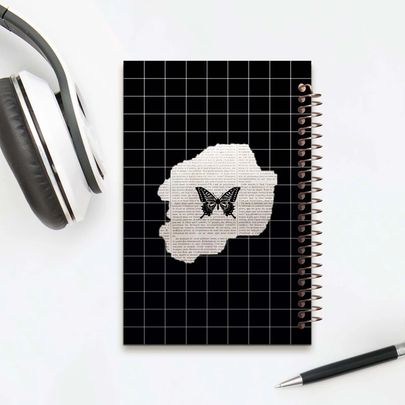 دفتر طراحی 40 برگ مشایخ طرح اسکرپ بوک و بولت ژورنال مدل وینتیج کد SD03